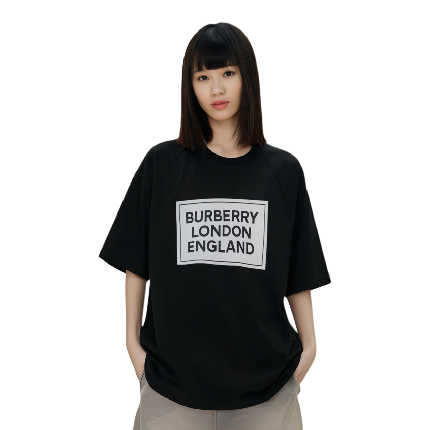 Burberry Kaos Logo Seri Huruf, Unisex, COD '"B-64