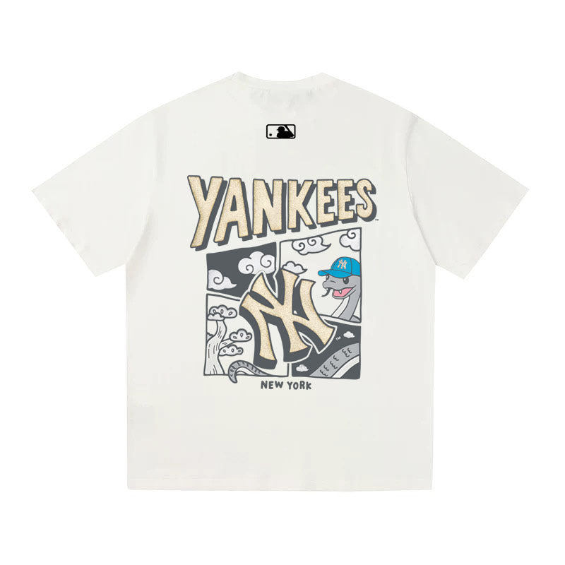 MLB Kaos Logo Seri Huruf, Unisex '"COD '" M-224 Ada 3 Pilihan Warna