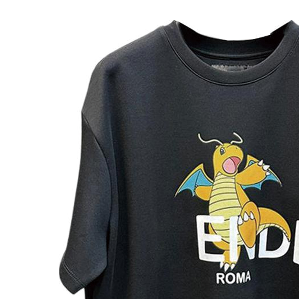 Kaos Pendek FENDI dengan Motif Gambar/Cetak, Cocok untuk Pria dan WanitaF-02