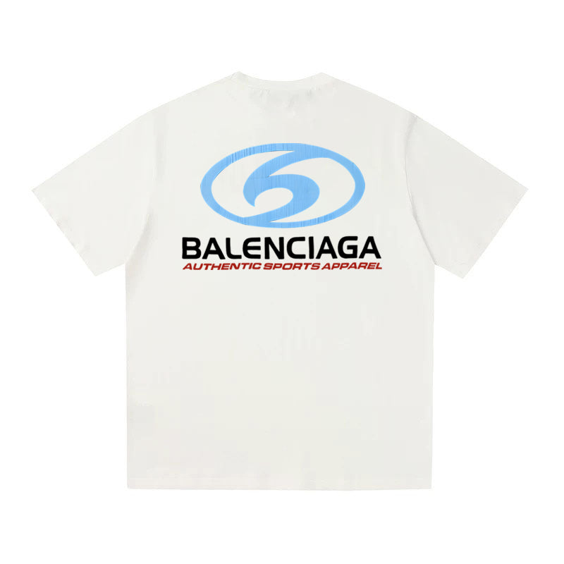 BALENCIAGA Kaos Logo Seri Huruf, Unisex '"COD '"  BA-9