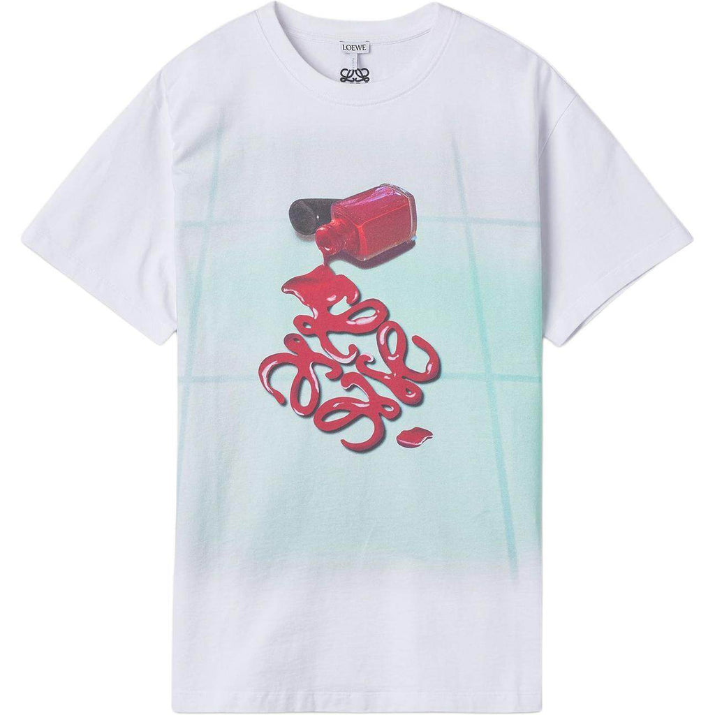 Kaos Pendek LOEWE dengan Motif Gambar/Cetak, Cocok untuk Pria dan Wanita -LE-09