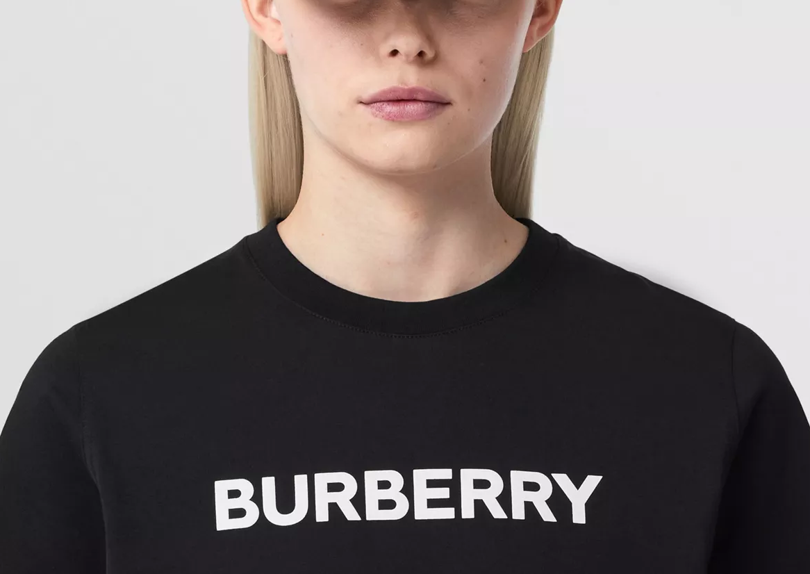 Burberry Kaos Logo Seri Huruf, Unisex, COD '"B-08
