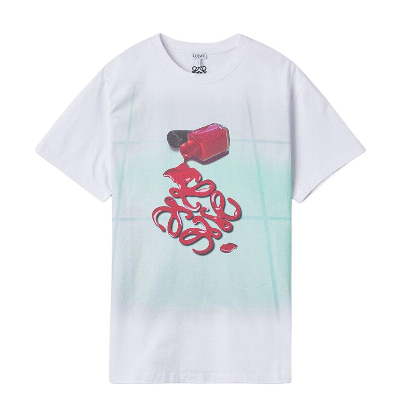 Kaos Pendek LOEWE dengan Motif Gambar/Cetak, Cocok untuk Pria dan Wanita -LE-09