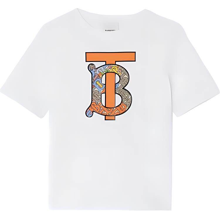 Burberry Kaos Logo Seri Huruf, Unisex, COD '"B-68