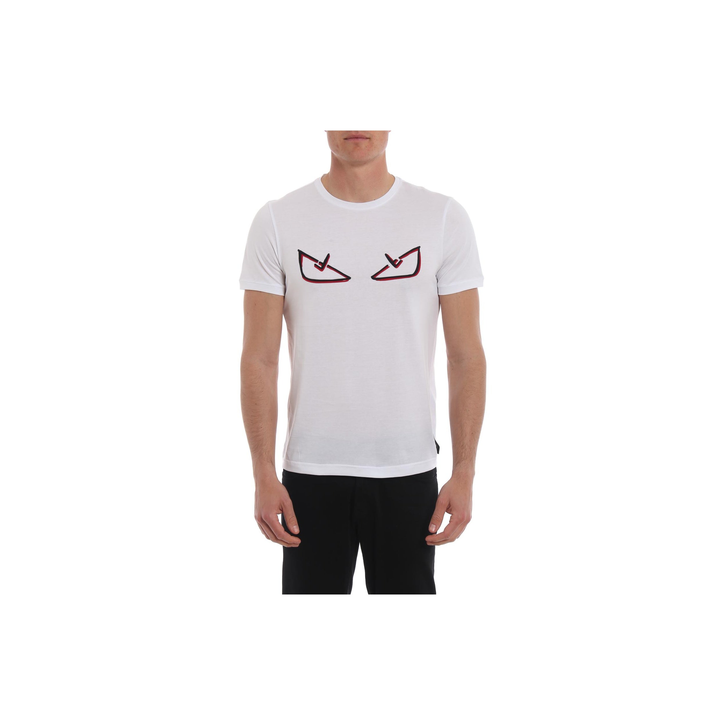 Kaos Pendek FENDI dengan Motif Gambar/Cetak, Cocok untuk Pria dan WanitaF-51