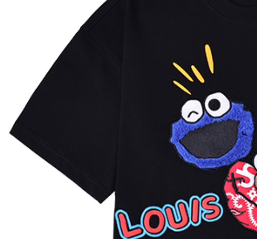 LV Kaos Logo Seri Huruf, Unisex, COD '-L-32