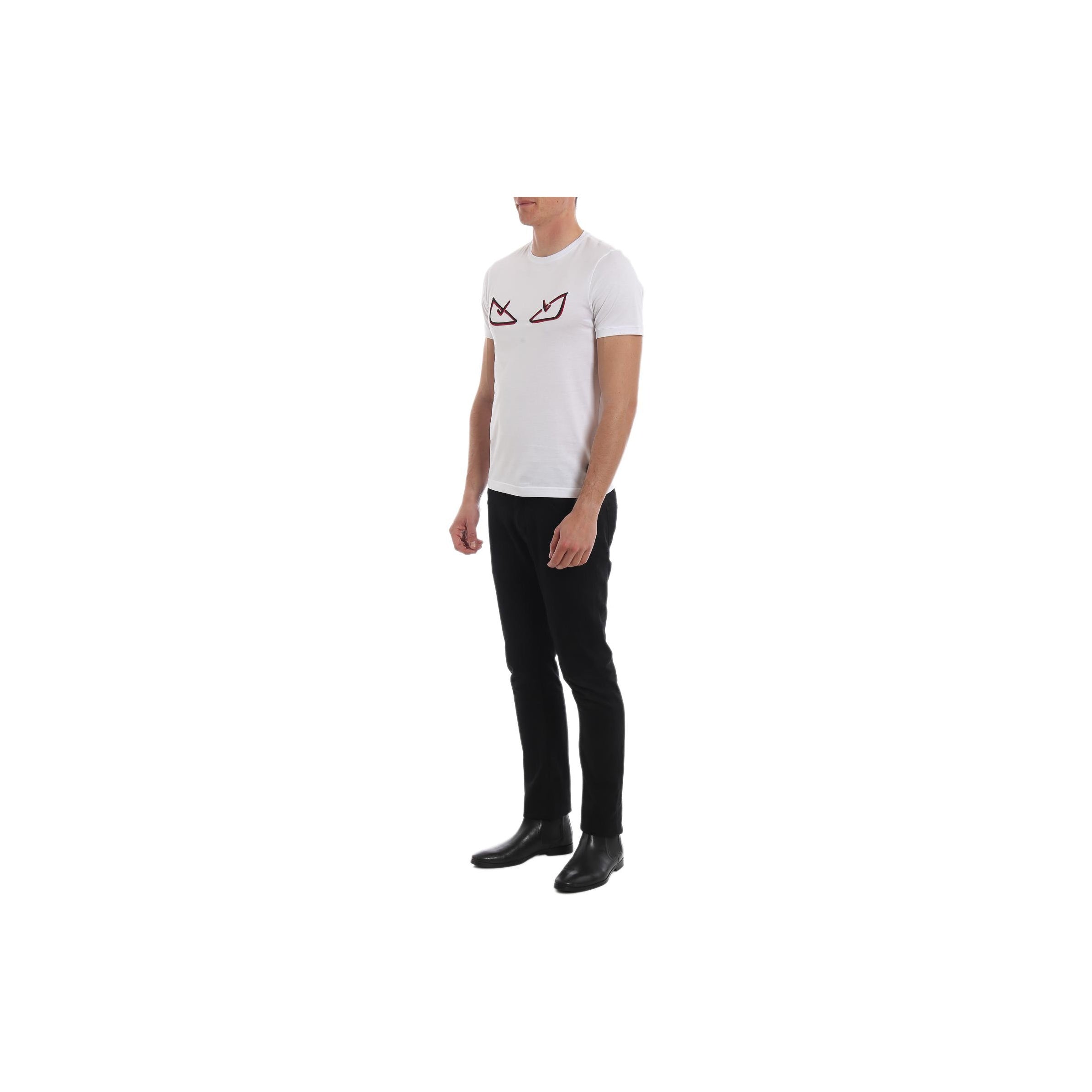 Kaos Pendek FENDI dengan Motif Gambar/Cetak, Cocok untuk Pria dan WanitaF-51