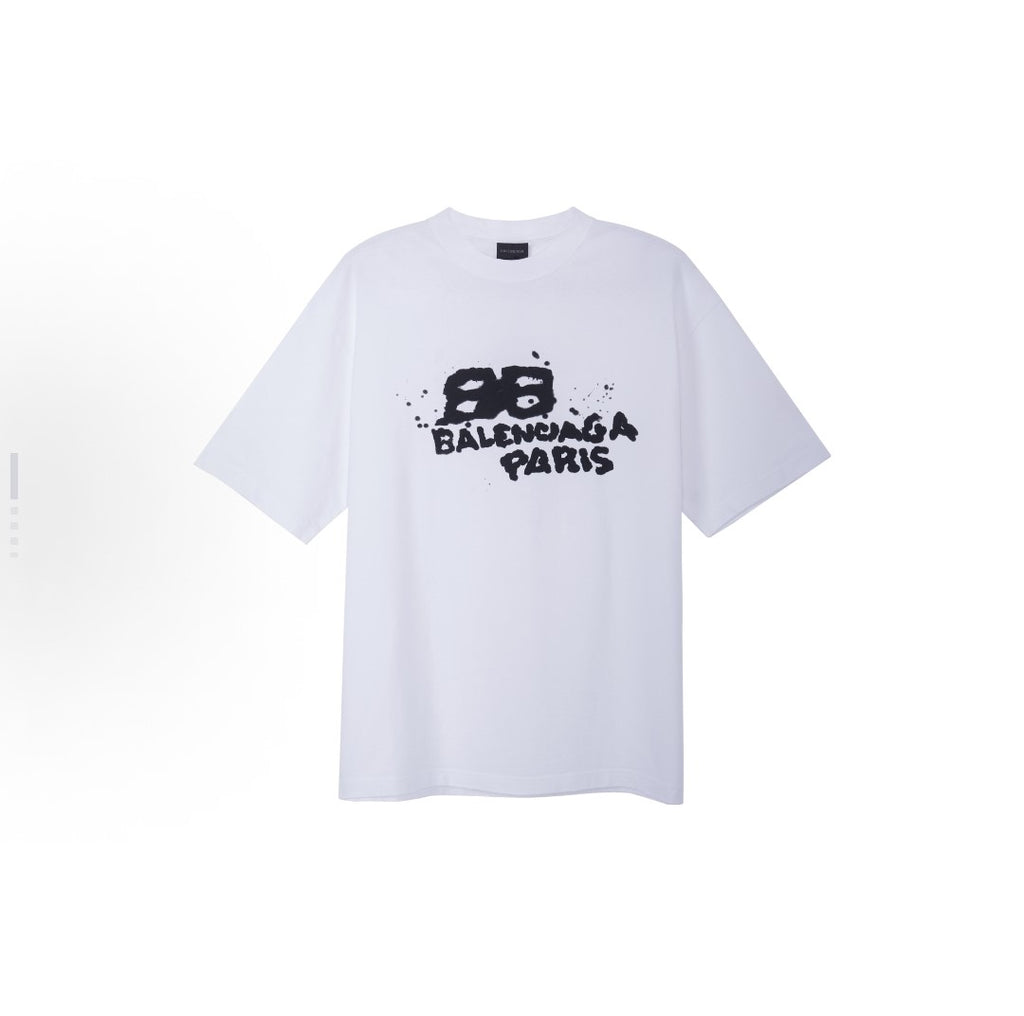 Kaos Pendek Balenciaga dengan Motif Gambar/Cetak, Cocok untuk Pria dan Wanita -BA-4