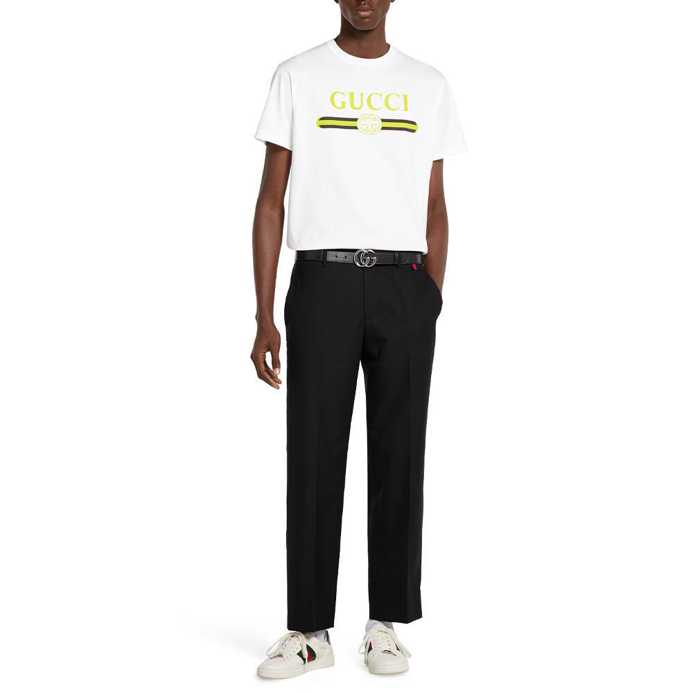 GUCCI Kaos Logo Seri Huruf, Unisex, COD '"    '"  G-51