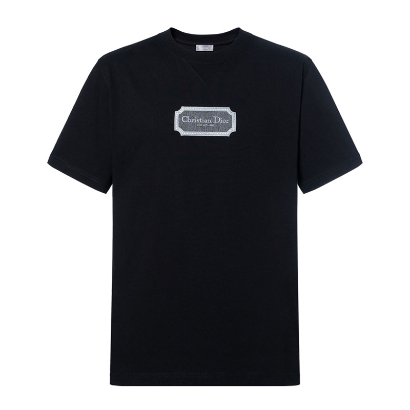 Kaos Pendek DIOR dengan Motif Gambar/Cetak, Cocok untuk Pria dan Wanita  -D-06-S