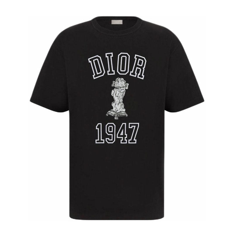 Kaos Pendek DIOR dengan Motif Gambar/Cetak, Cocok untuk Pria dan Wanita  -D-03