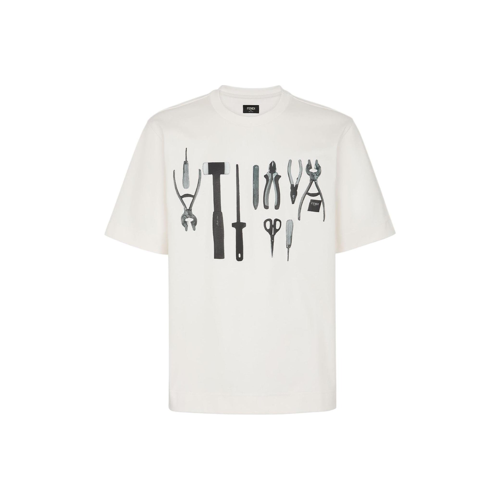 Kaos Pendek FENDI dengan Motif Gambar/Cetak, Cocok untuk Pria dan WanitaF-22