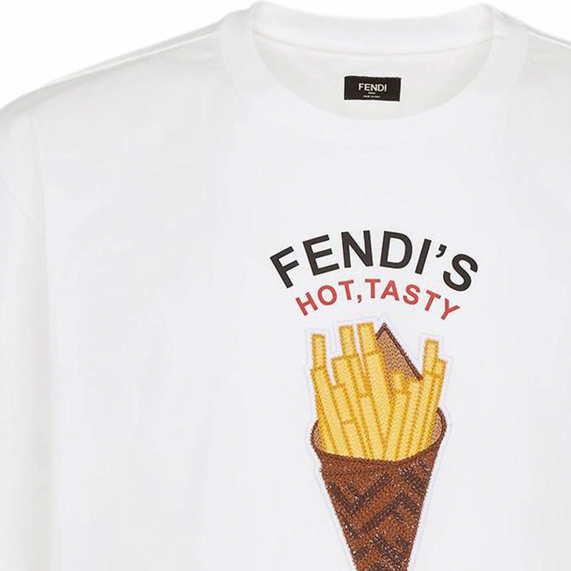 Kaos Pendek FENDI dengan Motif Gambar/Cetak, Cocok untuk Pria dan WanitaF-26