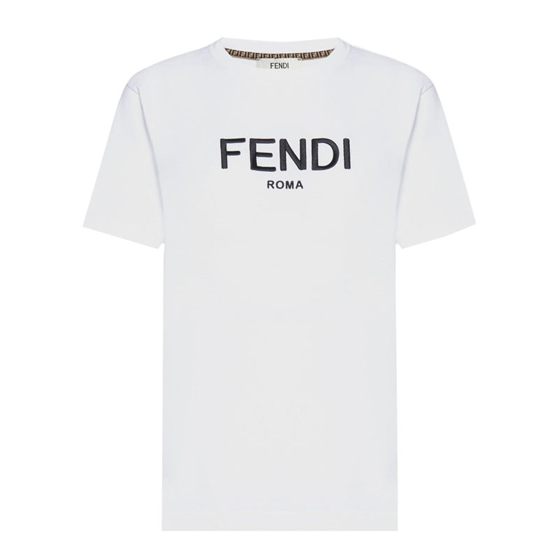 Kaos Pendek FENDI dengan Motif Gambar/Cetak, Cocok untuk Pria dan WanitaF-06