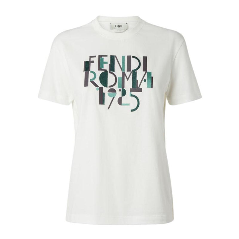 Kaos Pendek FENDI dengan Motif Gambar/Cetak, Cocok untuk Pria dan WanitaF-27