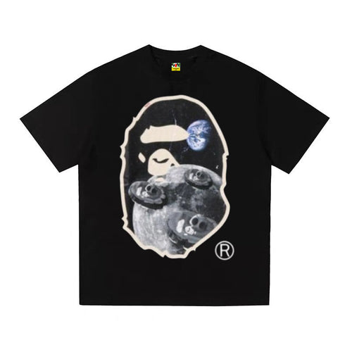 A BATHING APE Kaos Logo Seri Huruf, Unisex '"COD '"  AP-212