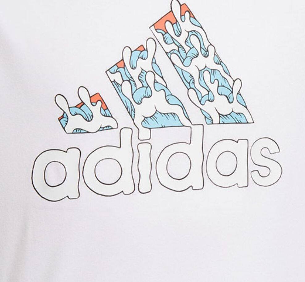 adidas Kaos Logo Seri Huruf, Unisex, COD '" AD-21
