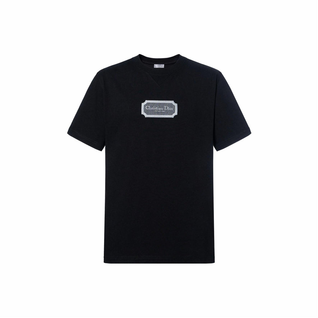 Kaos Pendek DIOR dengan Motif Gambar/Cetak, Cocok untuk Pria dan Wanita  -D-06-S