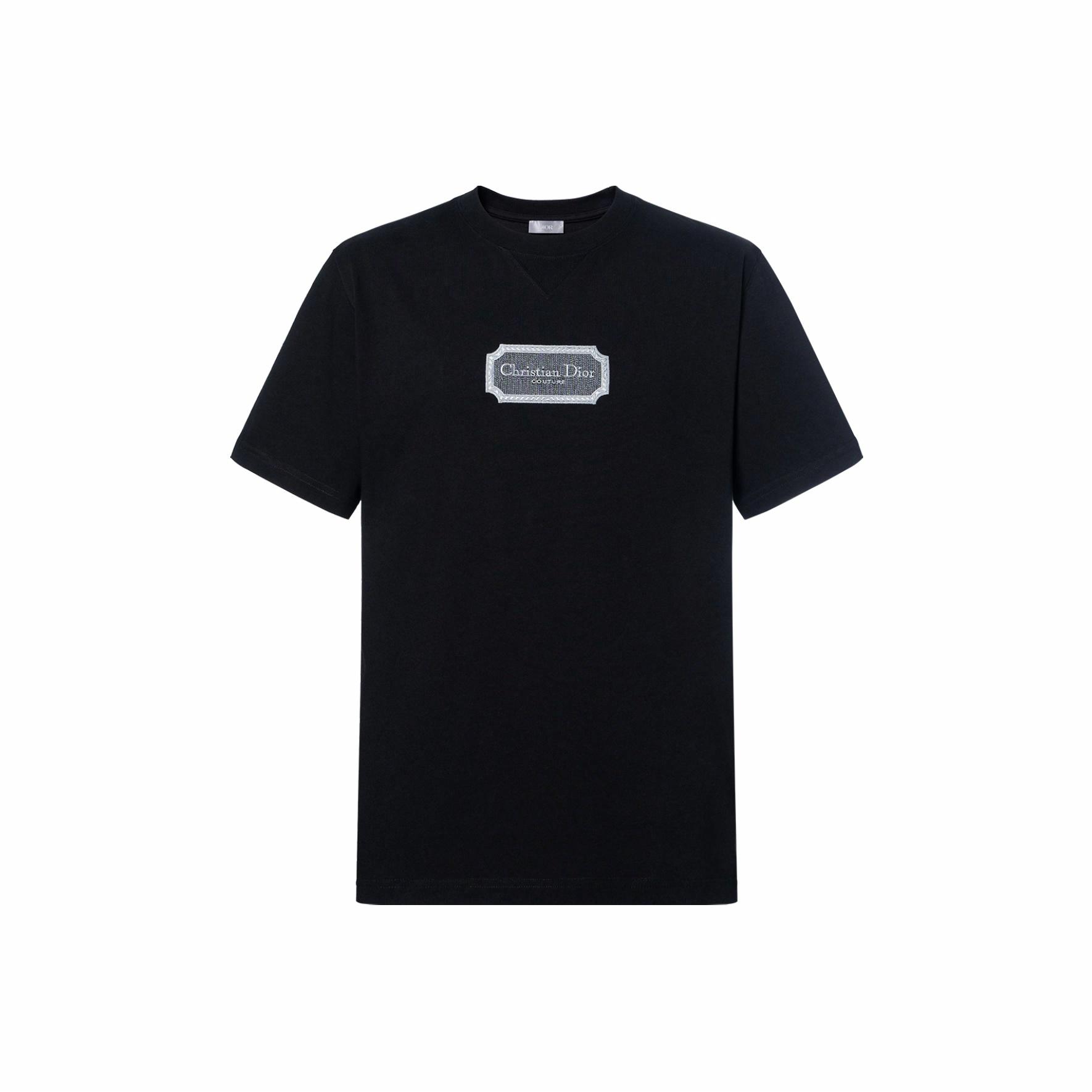 Kaos Pendek DIOR dengan Motif Gambar/Cetak, Cocok untuk Pria dan Wanita  -D-06-S