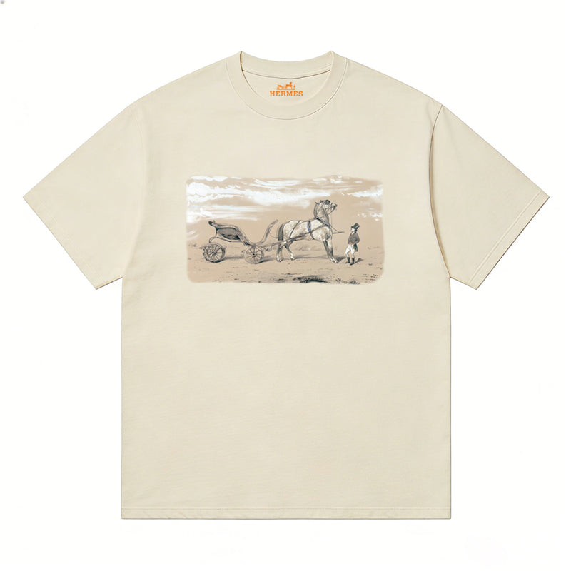 HERMES Kaos Logo Seri Huruf, Unisex '"COD '"  HE - 6