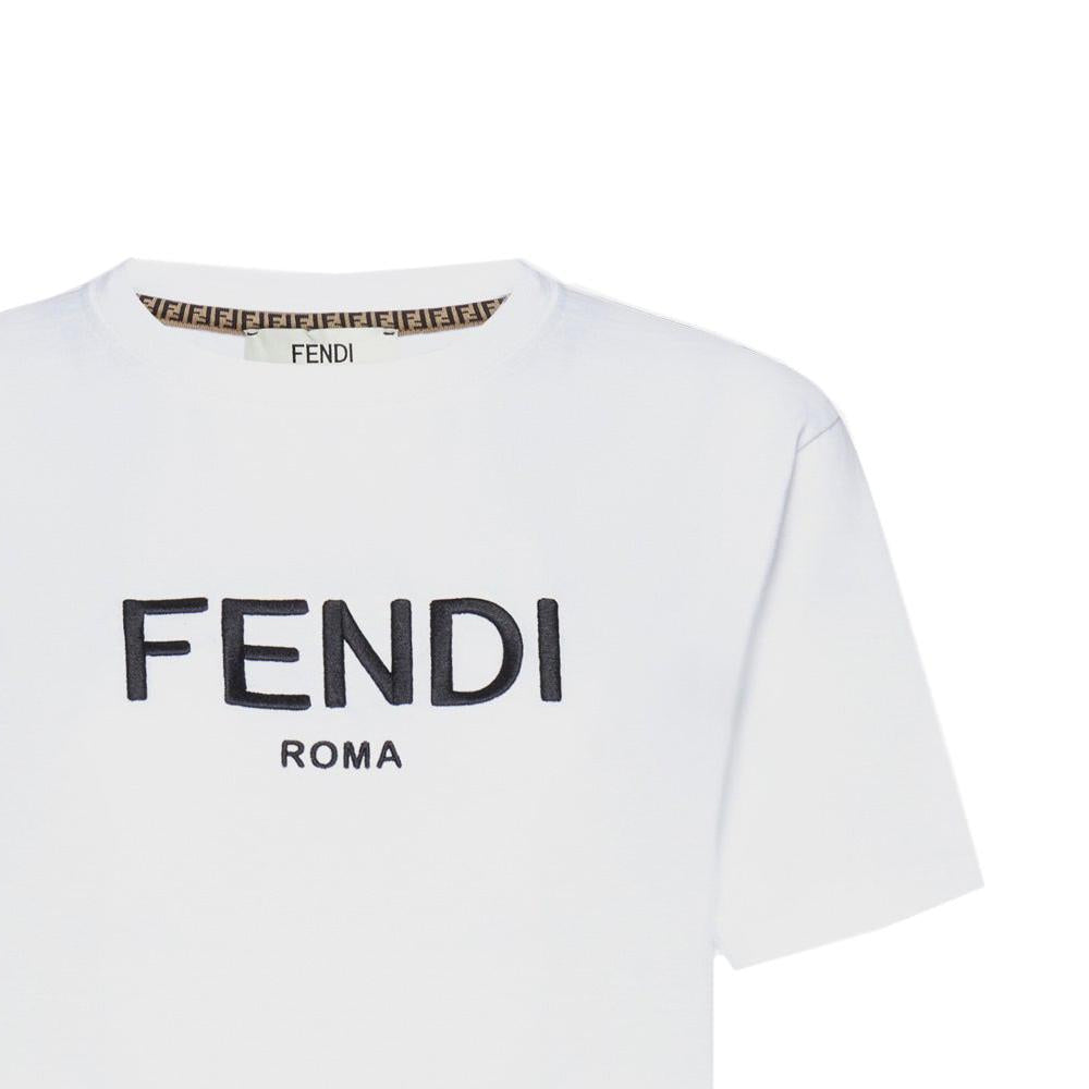 Kaos Pendek FENDI dengan Motif Gambar/Cetak, Cocok untuk Pria dan WanitaF-06
