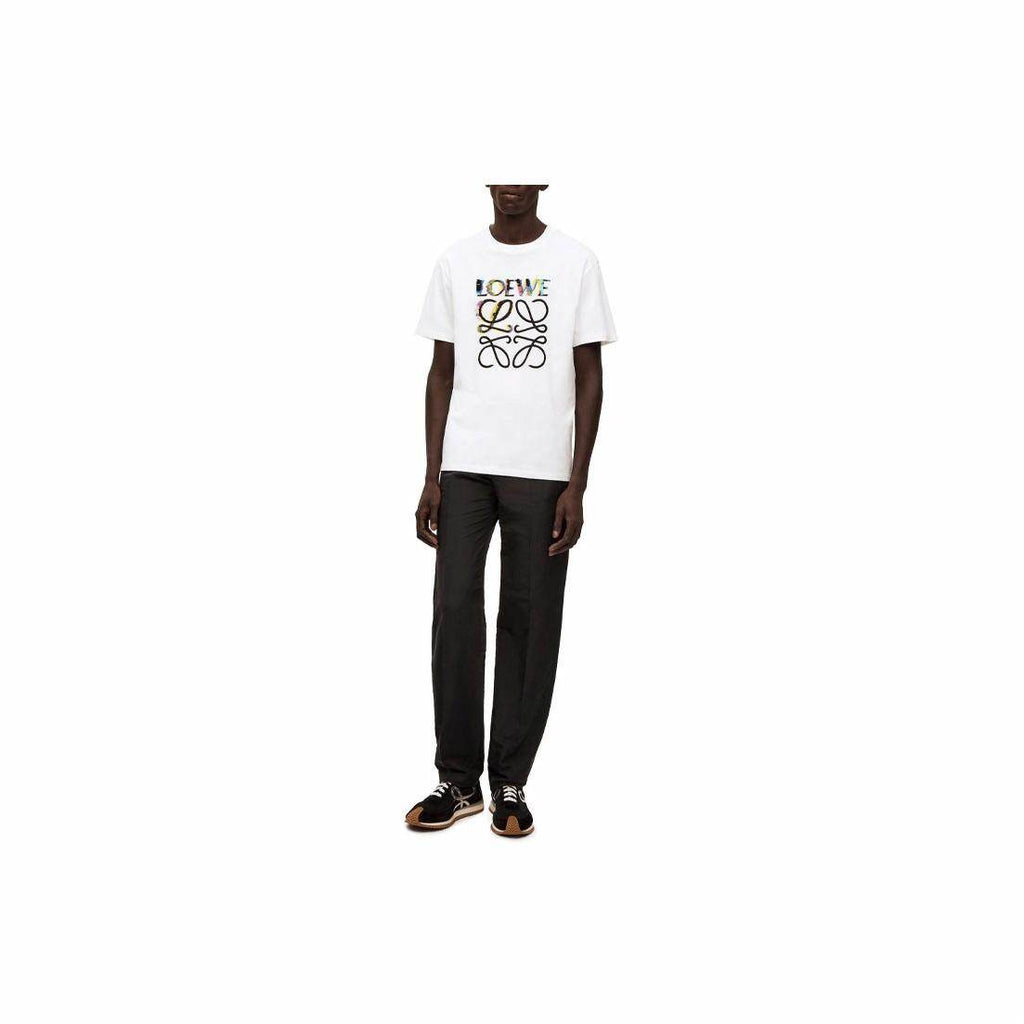 Kaos Pendek LOEWE dengan Motif Gambar/Cetak, Cocok untuk Pria dan Wanita -LE-19