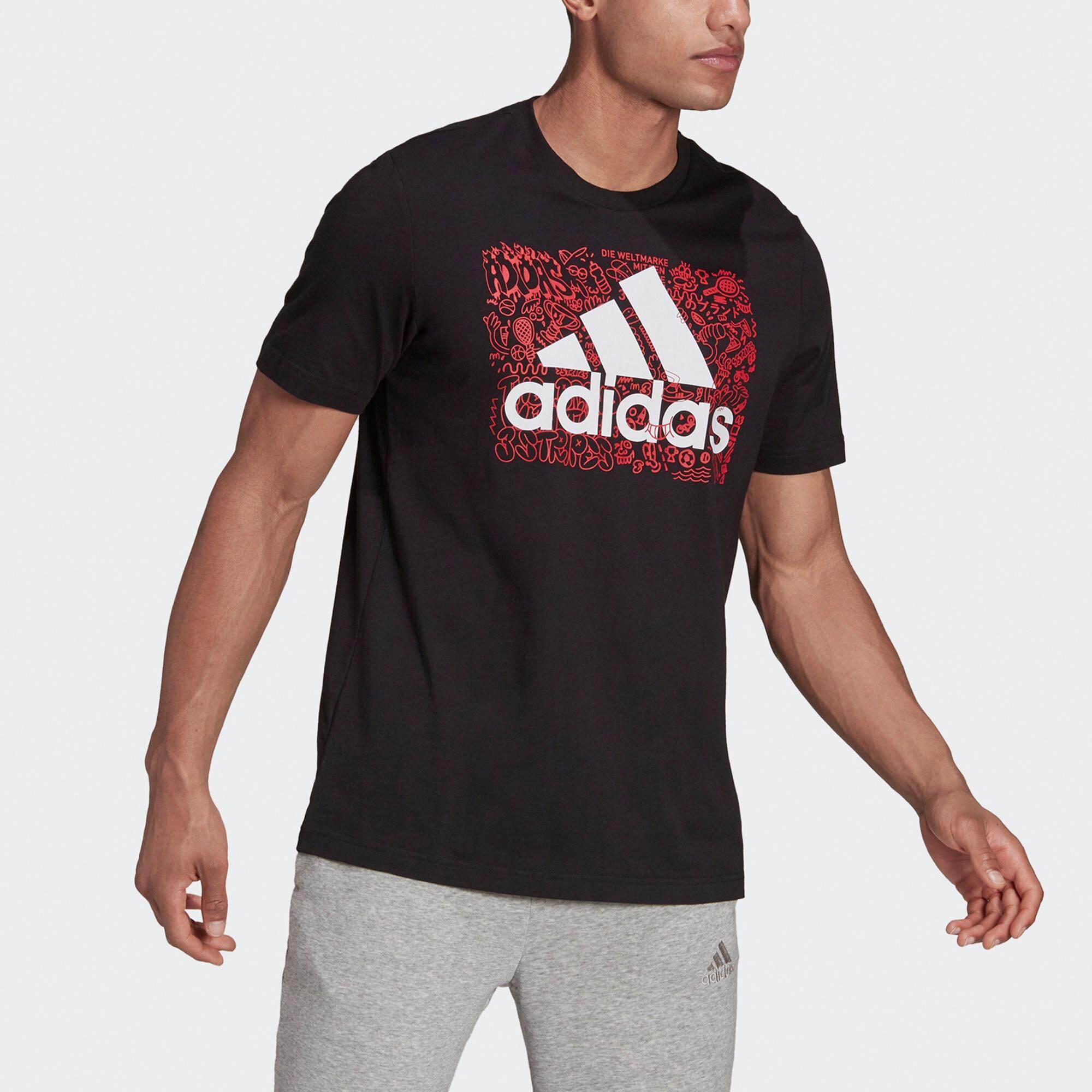 adidas Kaos Logo Seri Huruf, Unisex, COD '" AD-48