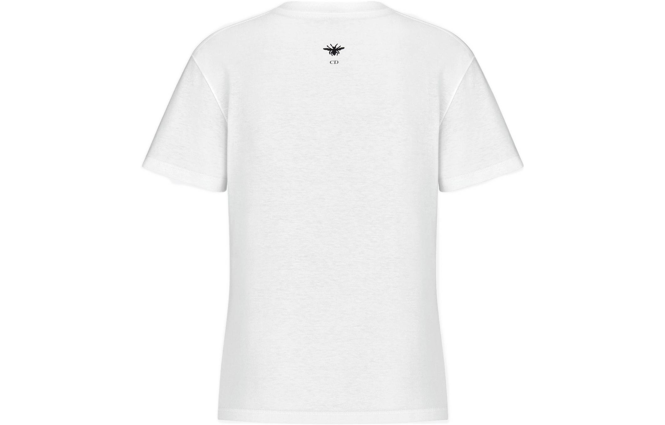 Kaos Pendek DIOR dengan Motif Gambar/Cetak, Cocok untuk Pria dan Wanita  -D-20