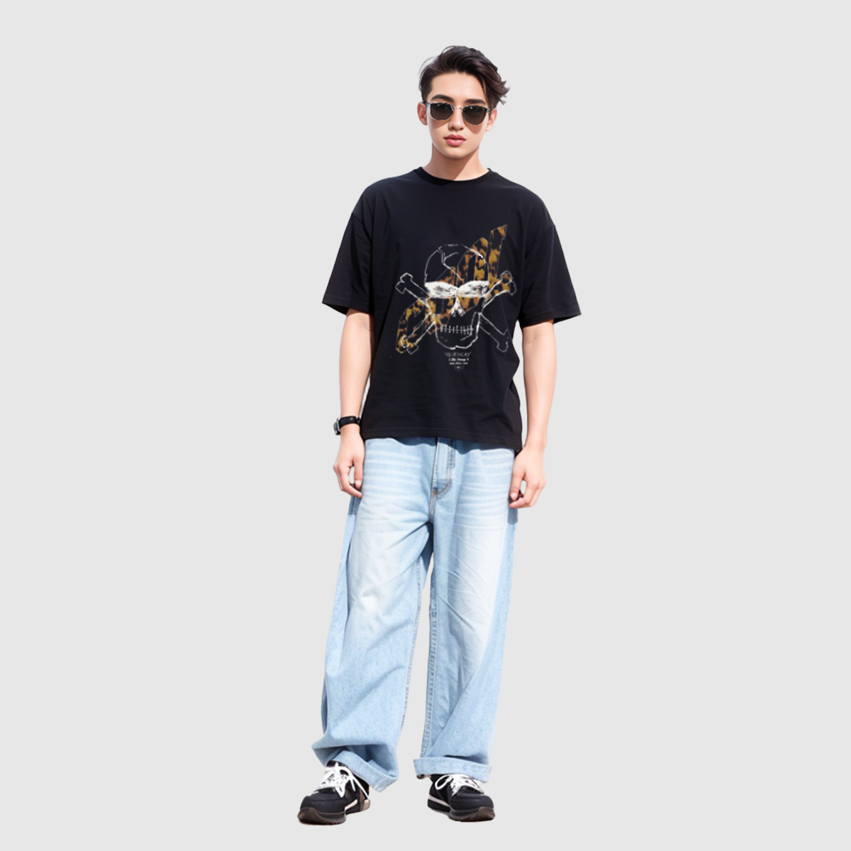 Kaos Givenchy Bermotif, Unisex -J-27