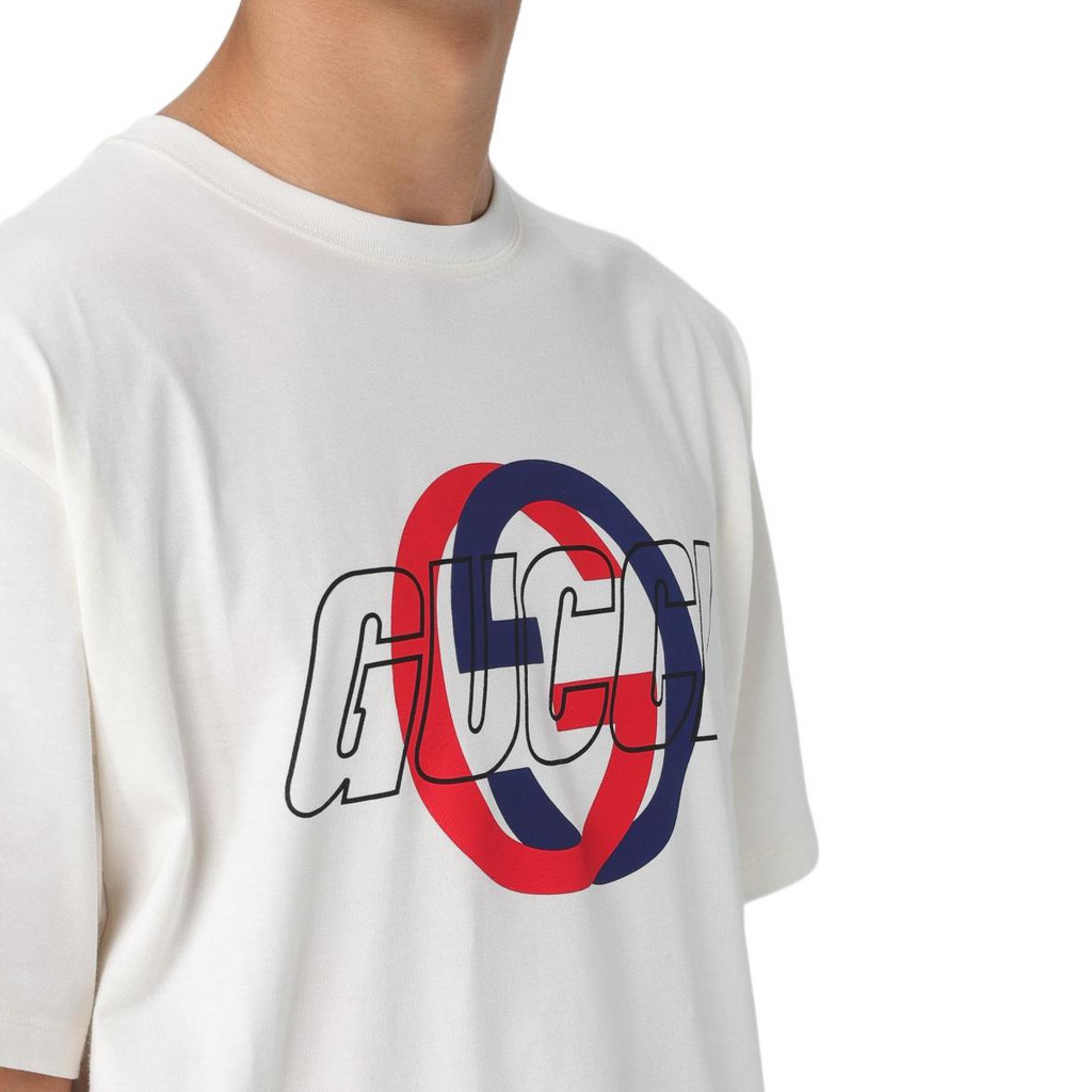 GUCCI Kaos Logo Seri Huruf, Unisex, COD '"    '"  G-41