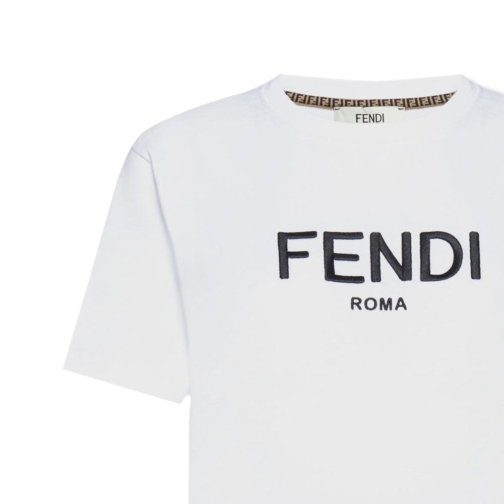 Kaos Pendek FENDI dengan Motif Gambar/Cetak, Cocok untuk Pria dan WanitaF-06