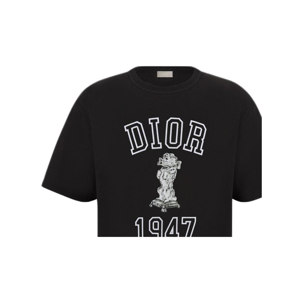 Kaos Pendek DIOR dengan Motif Gambar/Cetak, Cocok untuk Pria dan Wanita  -D-03