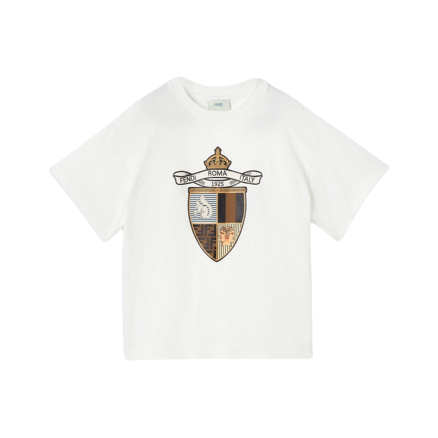 Kaos Pendek FENDI dengan Motif Gambar/Cetak, Cocok untuk Pria dan WanitaF-45