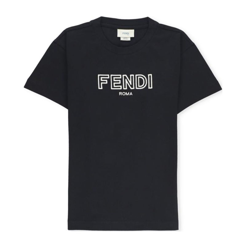 Kaos Pendek FENDI dengan Motif Gambar/Cetak, Cocok untuk Pria dan WanitaF-35