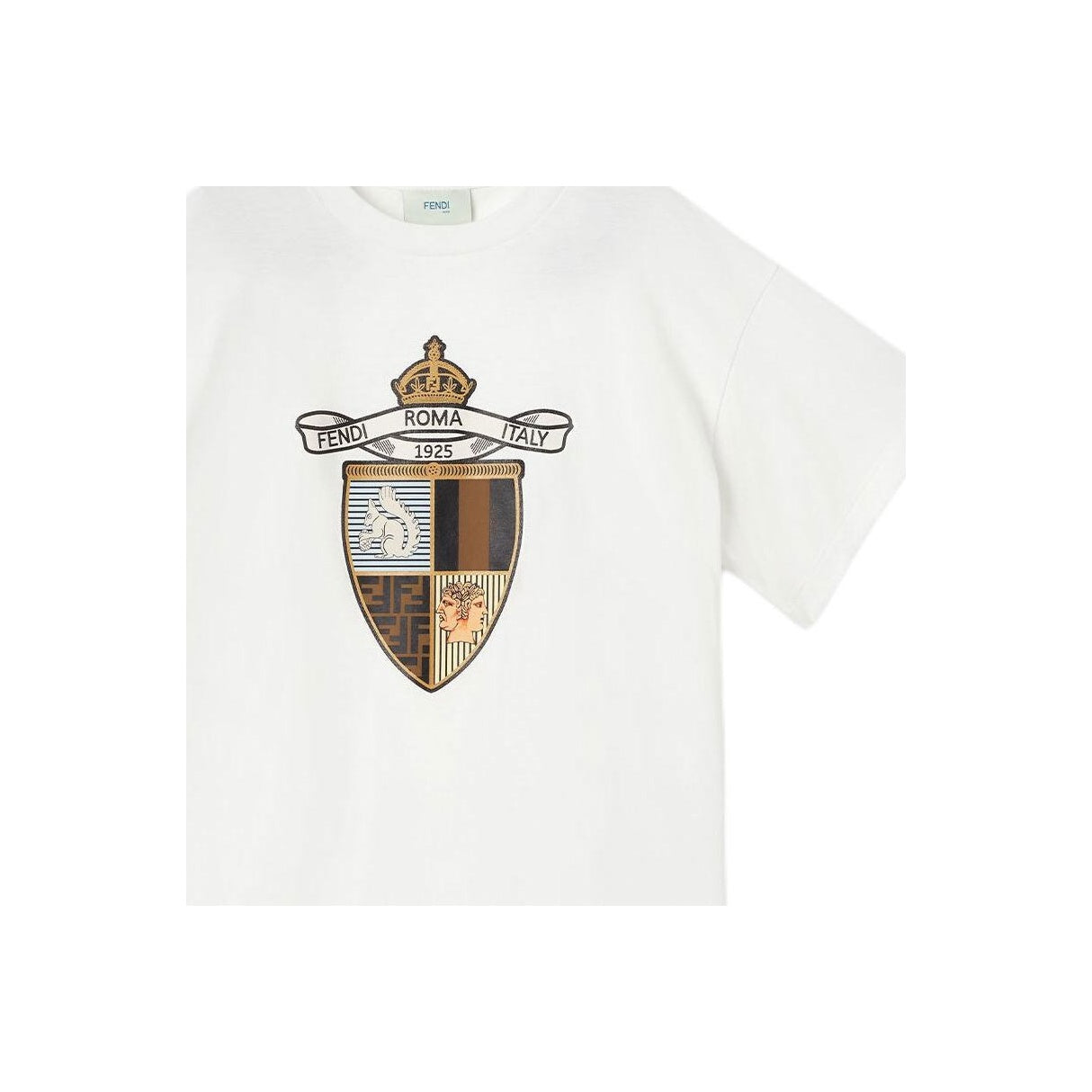 Kaos Pendek FENDI dengan Motif Gambar/Cetak, Cocok untuk Pria dan WanitaF-45