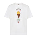 Kaos Pendek FENDI dengan Motif Gambar/Cetak, Cocok untuk Pria dan WanitaF-26