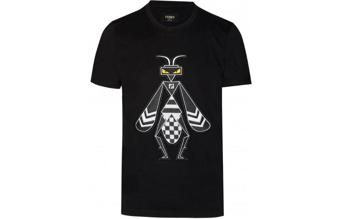 Kaos Pendek FENDI dengan Motif Gambar/Cetak, Cocok untuk Pria dan WanitaF-48