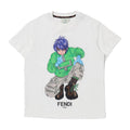 Kaos Pendek FENDI dengan Motif Gambar/Cetak, Cocok untuk Pria dan WanitaF-42