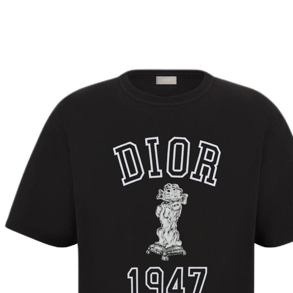Kaos Pendek DIOR dengan Motif Gambar/Cetak, Cocok untuk Pria dan Wanita  -D-03