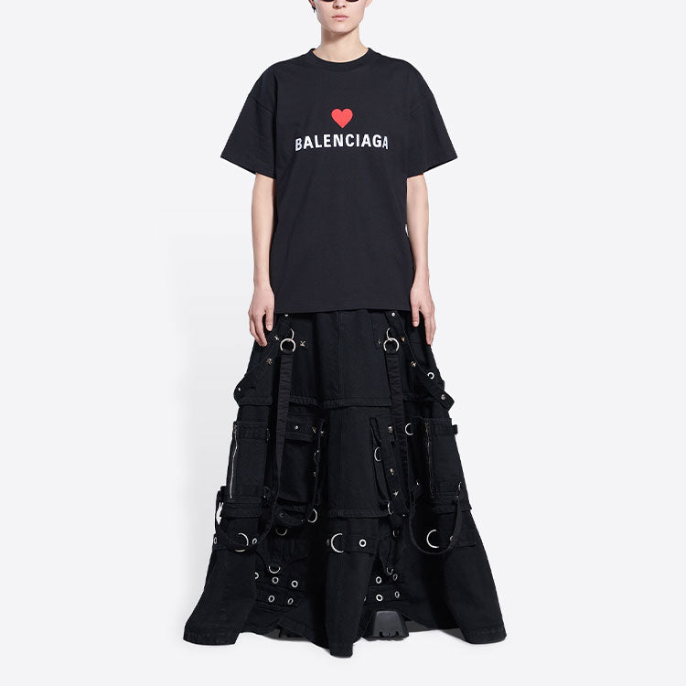 Kaos Pendek Balenciaga dengan Motif Gambar/Cetak, Cocok untuk Pria dan Wanita -BL-38