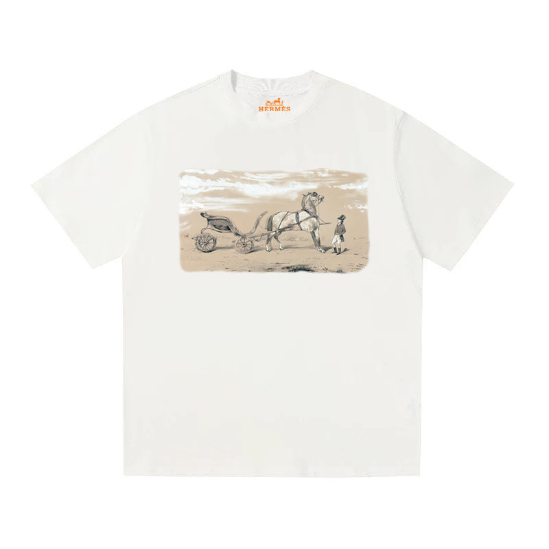 HERMES Kaos Logo Seri Huruf, Unisex '"COD '"  HE - 6