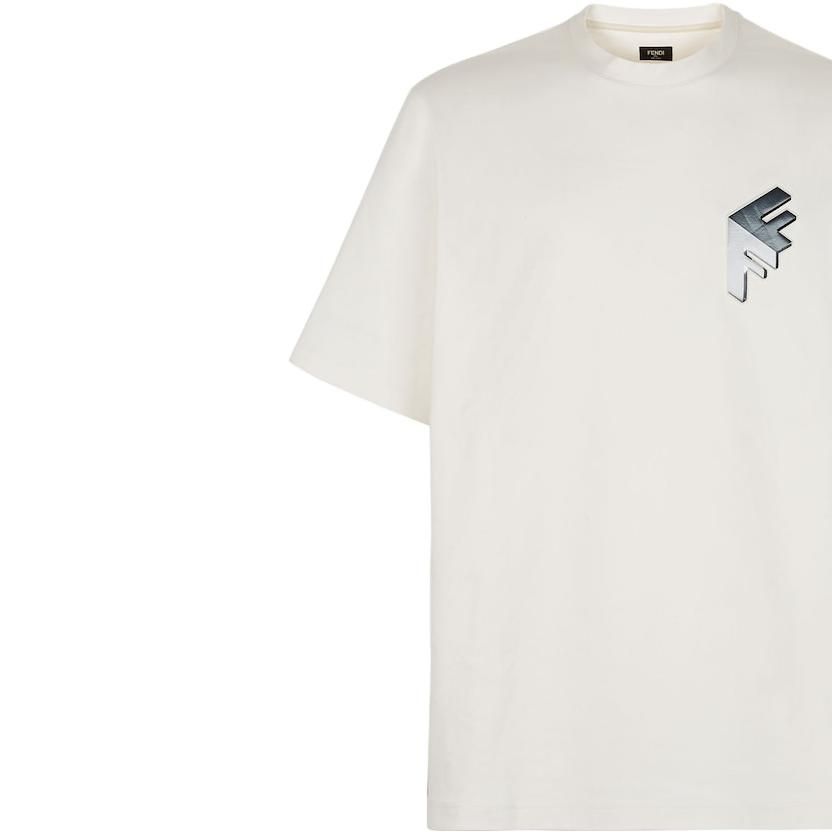 Kaos Pendek FENDI dengan Motif Gambar/Cetak, Cocok untuk Pria dan WanitaF-15