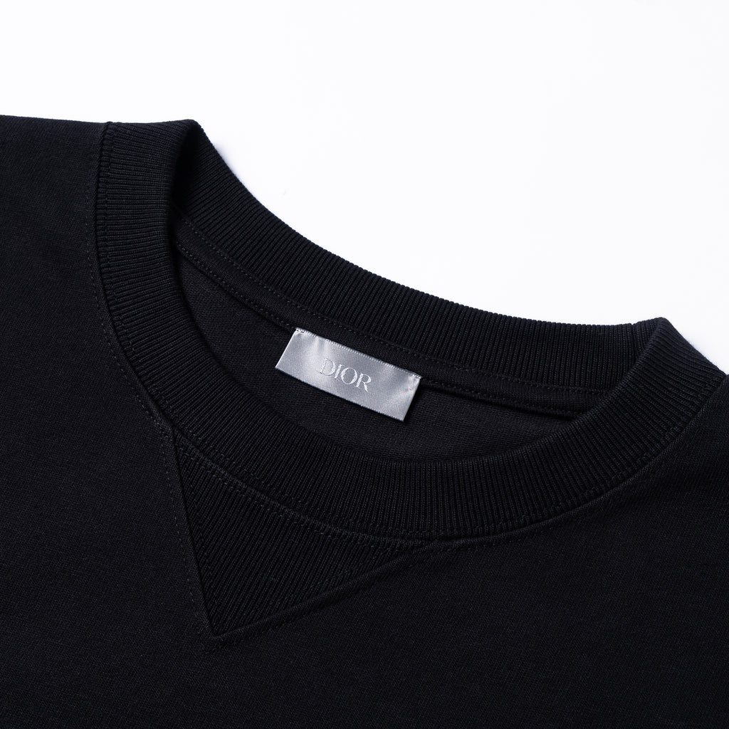 Kaos Pendek DIOR dengan Motif Gambar/Cetak, Cocok untuk Pria dan Wanita  -D-06-S