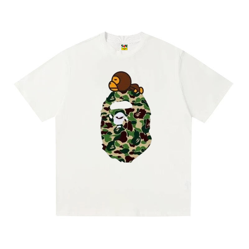 A BATHING APE Kaos Logo Seri Huruf, Unisex '"COD '"  AP-206