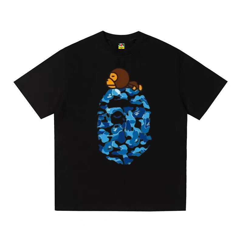 A BATHING APE Kaos Logo Seri Huruf, Unisex '"COD '"  AP-206
