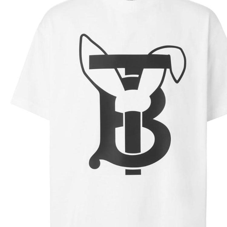 Burberry Kaos Logo Seri Huruf, Unisex, COD '"B-55