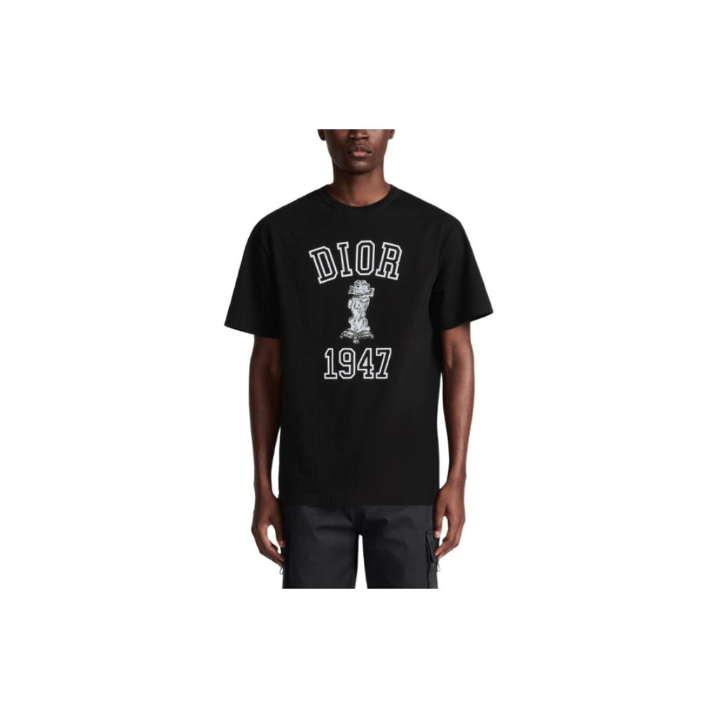 Kaos Pendek DIOR dengan Motif Gambar/Cetak, Cocok untuk Pria dan Wanita  -D-03