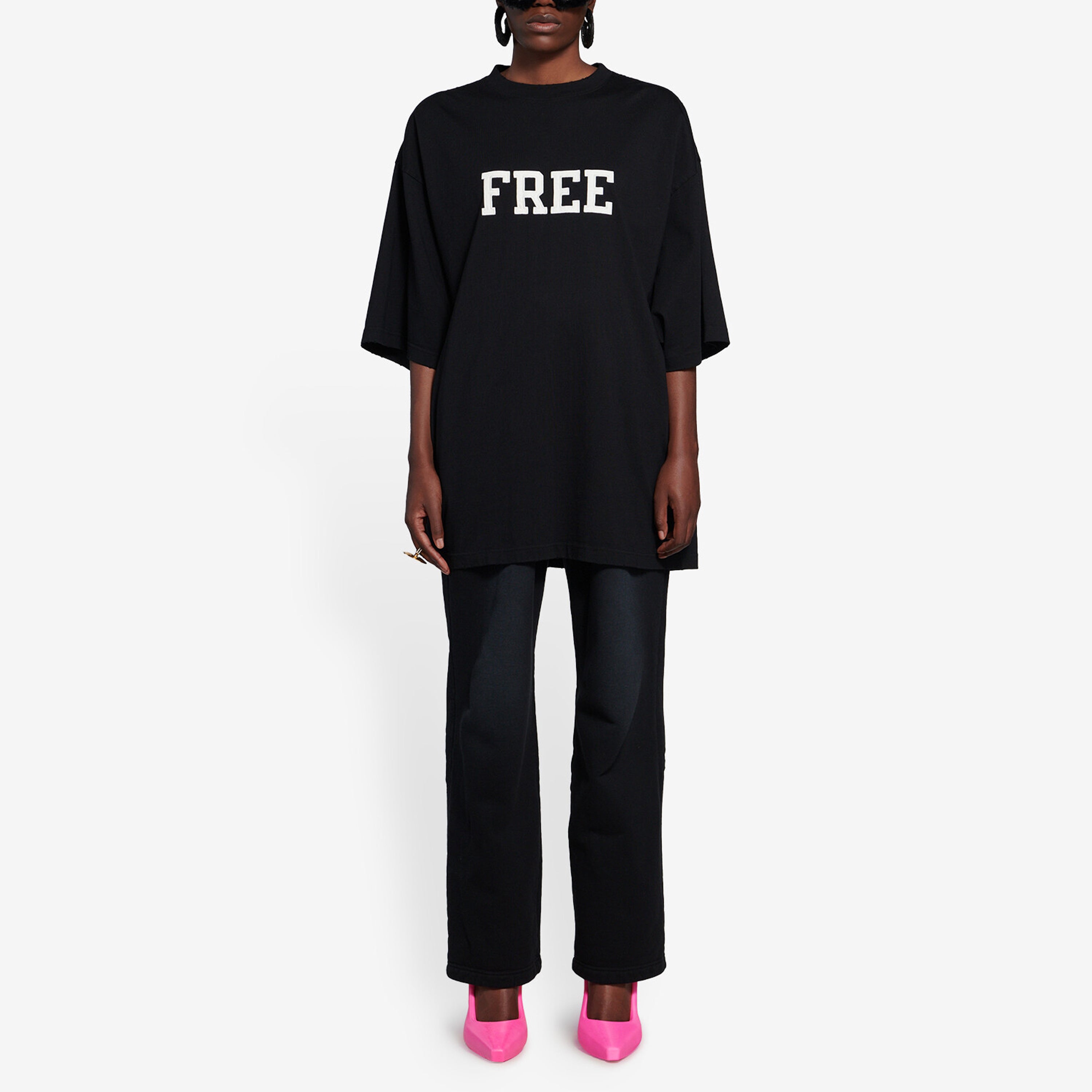 Kaos Pendek Balenciaga dengan Motif Gambar/Cetak, Cocok untuk Pria dan Wanita -BL-50