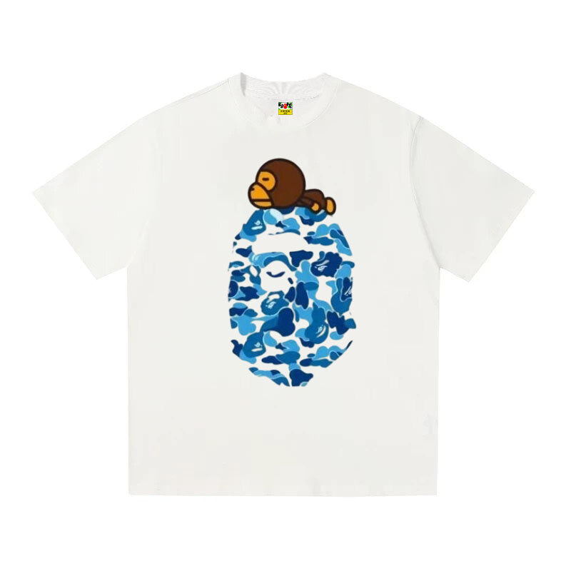 A BATHING APE Kaos Logo Seri Huruf, Unisex '"COD '"  AP-206